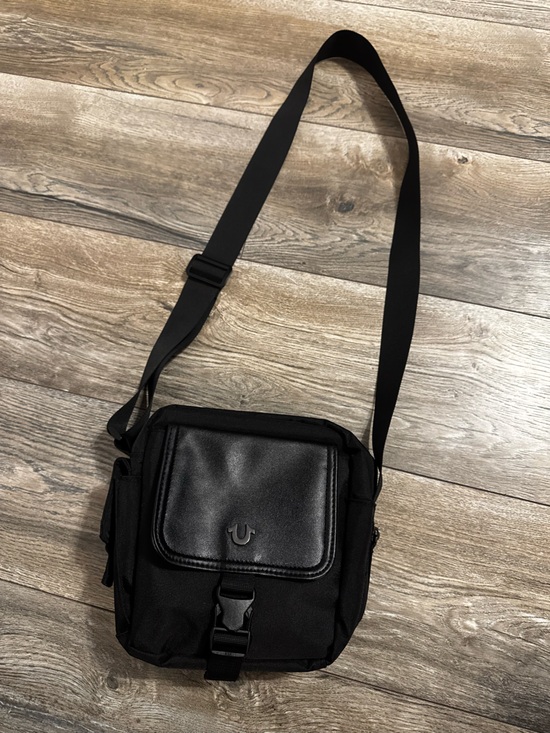 True Religion Handbags - True Religion Black Crossbody Messenger Bag with Front Pocket